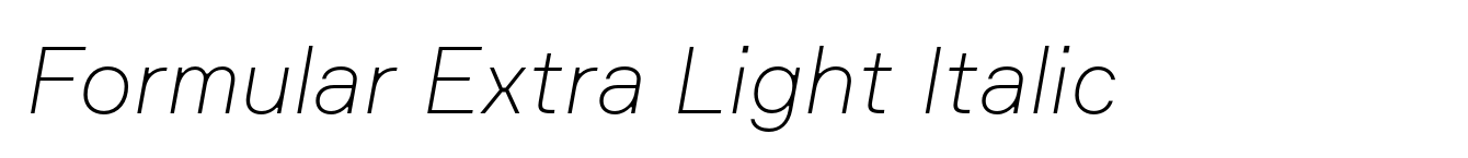 Formular Extra Light Italic image